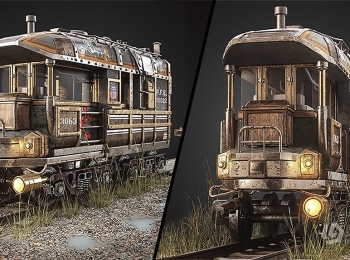 3dsmax逼真火车头建模纹理完整制作工作流程视频教程 Mastering 3D: Modeling, Unwrapping, and Texturing a Train