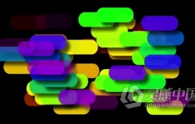 视频素材 3d 彩色按钮闪烁缓慢移动抽象艺术背景动画视频素材下载