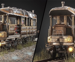 3dsmax逼真火车头建模纹理完整制作工作流程视频教程 Mastering 3D: Modeling, Unwrapping, and Texturing a Train