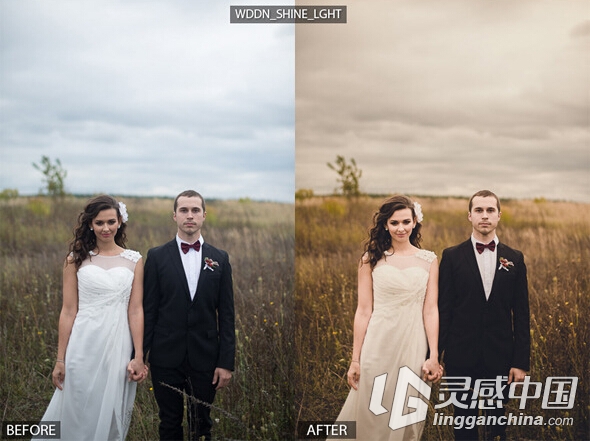 婚庆暖色调lightroom预设Warm Wedding Lightroom Professional Preset  灵感中国网 www.lingganchina.com