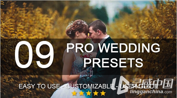 9套专业婚礼Lightroom预设 9 Pro Wedding Presets  灵感中国网 www.lingganchina.com