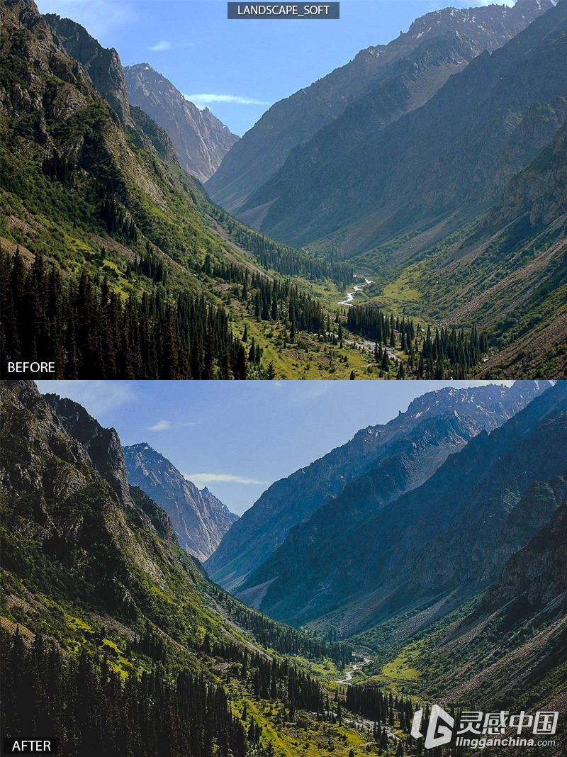 15个专业的风景景观 Lightroom预设15 Pro Landscape Presets  灵感中国网 www.lingganchina.com