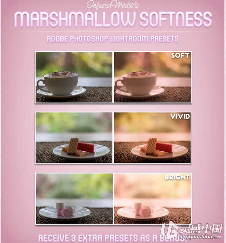 棉花糖色调Lightroom预设Lightroom presets  灵感中国网 www.lingganchina.com