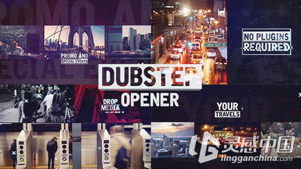 画面故障混乱转场城市宣传展示AE模版Videohive  Dubstep Urban Opener  灵感中国网 www.lingganchina.com