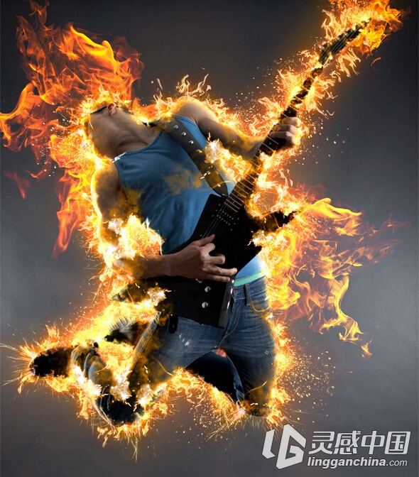 超酷光效火焰燃烧PS动作 AfterBurn 3 Photoshop Action（附视频教程）  灵感中国网 www.lingganchina.com