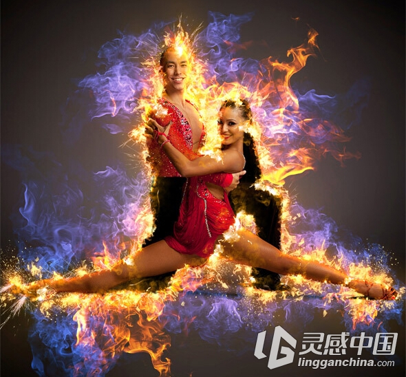 超酷光效火焰燃烧PS动作 AfterBurn 3 Photoshop Action（附视频教程）  灵感中国网 www.lingganchina.com