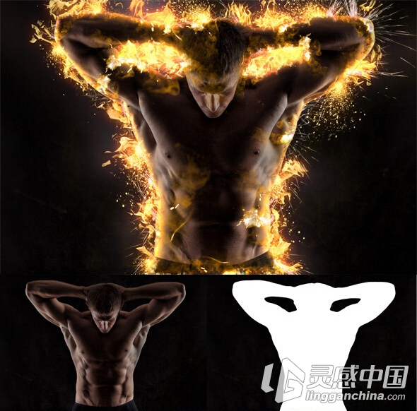 超酷光效火焰燃烧PS动作 AfterBurn 3 Photoshop Action（附视频教程）  灵感中国网 www.lingganchina.com