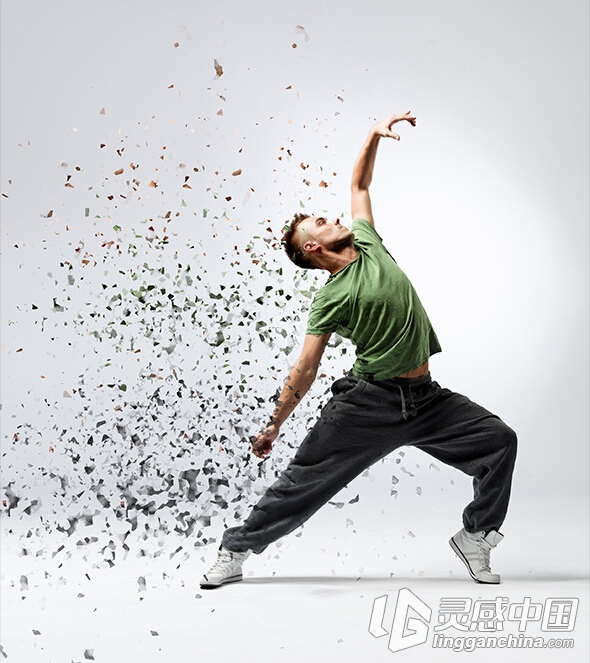 破碎分散碎片PS动作 Broken Dispersion PS Action  灵感中国网 www.lingganchina.com