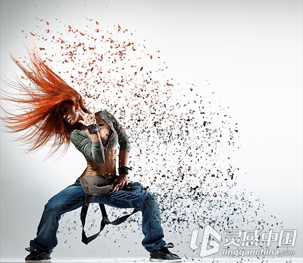 破碎分散碎片PS动作 Broken Dispersion PS Action  灵感中国网 www.lingganchina.com