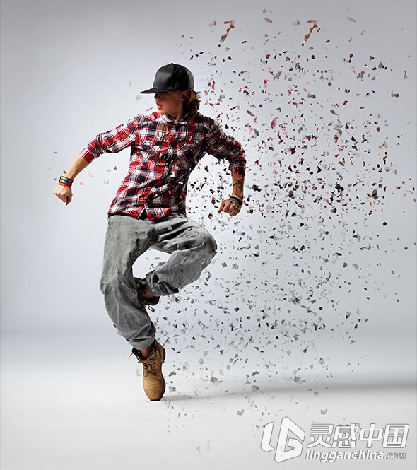 破碎分散碎片PS动作 Broken Dispersion PS Action  灵感中国网 www.lingganchina.com