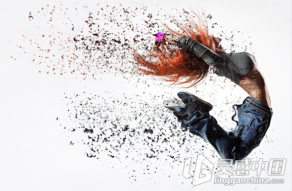 破碎分散碎片PS动作 Broken Dispersion PS Action  灵感中国网 www.lingganchina.com