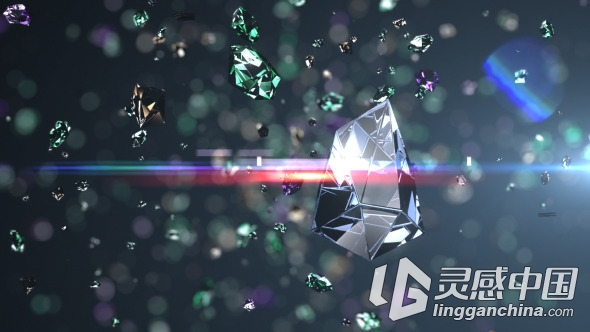 婚礼片头模板钻石相册展示AE模板Videohive Diamonds Explosion Logo Reveal  灵感中国网 www.lingganchina.com