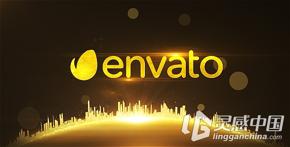 优雅金色粒子汇聚logo展示AE模版  Videohive Gold Particles Logo Pack  灵感中国网 www.lingganchina.com