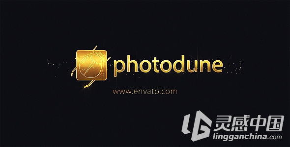 优雅金色粒子汇聚logo展示AE模版  Videohive Gold Particles Logo Pack  灵感中国网 www.lingganchina.com