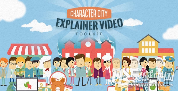 二维卡通人物解说MG角色动画场景产品宣传AE模板Videohive Mega Explainer toolkit ...  灵感中国网 www.lingganchina.com