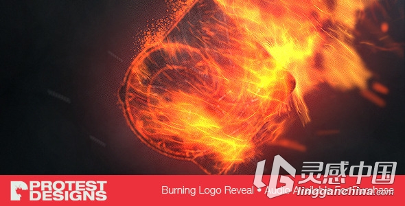 震撼粒子燃烧特效标志演绎片头AE模板 Videohive Burning Logo Reveal  灵感中国网 www.lingganchina.com