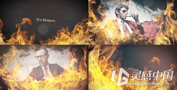 史诗火焰动感片头电影预告片AE模板Videohive In Flames - An Epic Dynamic Opener  灵感中国网 www.lingganchina.com