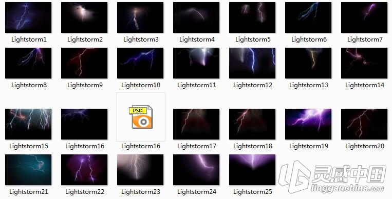 25款超酷现实闪电叠加合成素材 25 Realistic Lightning Overlays  灵感中国网 www.lingganchina.com