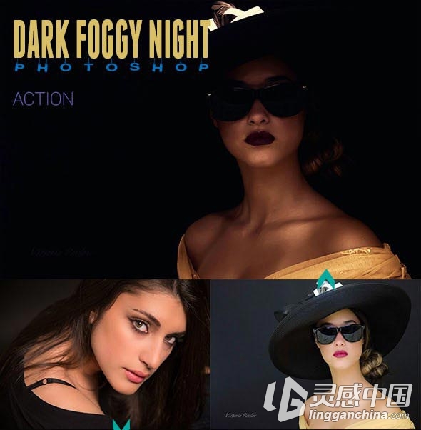 黑暗系PS调色动作 Dark Foggy Night  灵感中国网 www.lingganchina.com