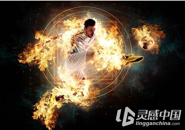 超酷光效火焰燃烧PS动作SunDance Photoshop Action(附视频教程)  灵感中国网 www.lingganchina.com