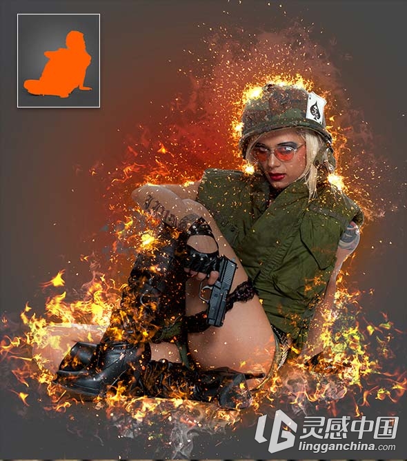 超酷火焰火苗烟雾PS动作 Real Burn Photoshop Action(附视频教程)  灵感中国网 www.lingganchina.com