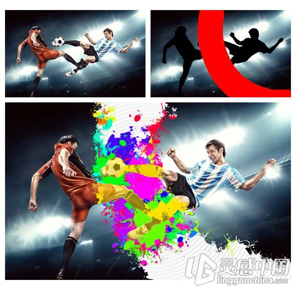 水墨飞溅广告设计特效PS动作Overpainted Photoshop Action(附视频教程)  灵感中国网 www.lingganchina.com