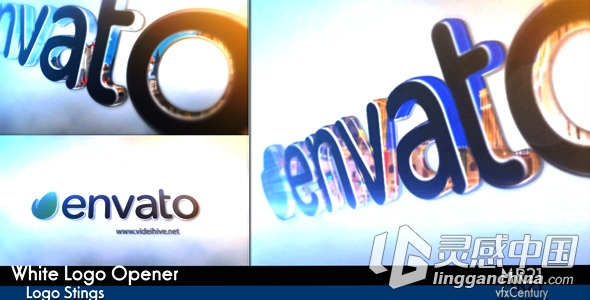 遮罩式Logo演绎动画AE模板Videohive White Logo Opener  灵感中国网 www.lingganchina.com