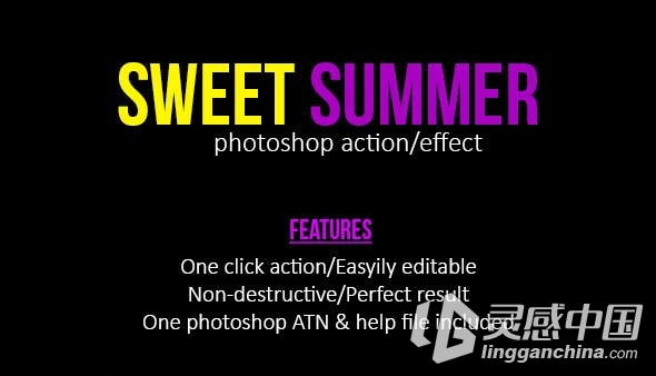 甜蜜的夏天人像调色PS动作Sweet Summer Photoshop Action  灵感中国网 www.lingganchina.com