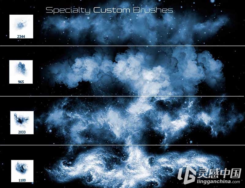 Ron's 奇妙星空超级PS笔刷素材 Rons Space Brushes  灵感中国网 www.lingganchina.com