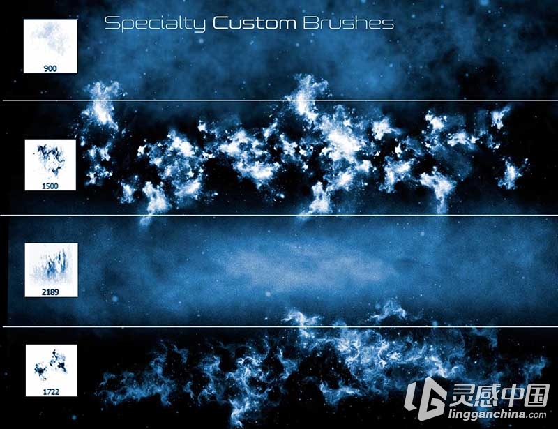 Ron's 奇妙星空超级PS笔刷素材 Rons Space Brushes  灵感中国网 www.lingganchina.com