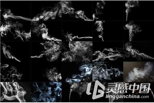 50款高清烟雾叠加合成素材（附动作）50 Smoke Effect Overlays Actions  灵感中国网 www.lingganchina.com