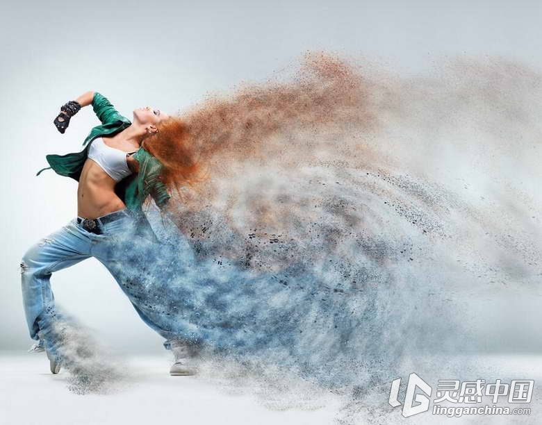 超酷沙尘暴粉末飞溅特效PS动作 Dust Storm Photoshop Action  灵感中国网 www.lingganchina.com