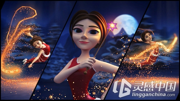 圣诞童话祝福动画AE模板 Videohive Christmas Fairy Greetings  灵感中国网 www.lingganchina.com