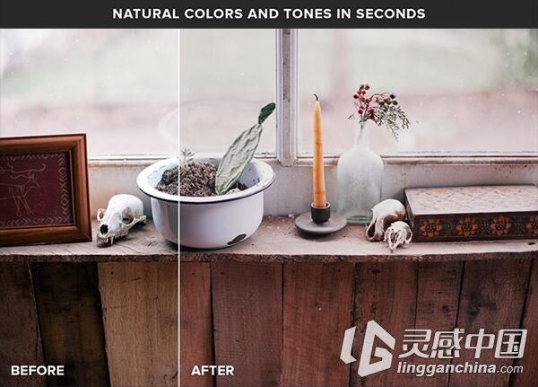 自然电影色调PS动作 FilmTone Natural Photoshop Actions  灵感中国网 www.lingganchina.com