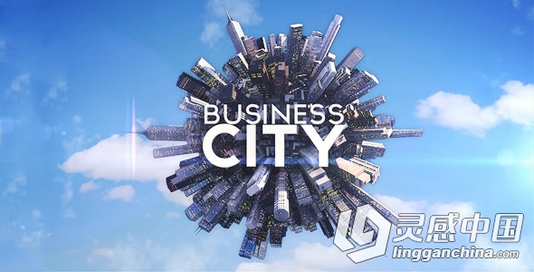 旋转商业城市文字片头展示AE模版Videohive Business City  灵感中国网 www.lingganchina.com