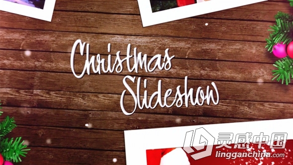 圣诞节家庭相册动画AE模板 Videohive Christmas Slideshow  灵感中国网 www.lingganchina.com