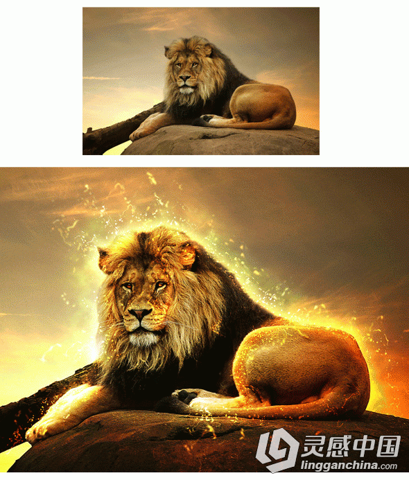 超酷分散粒子碎片打散效果PS动作 Epic Glow Photoshop Action  灵感中国网 www.lingganchina.com