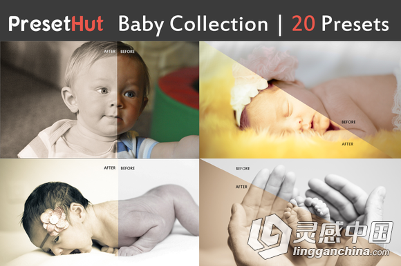 婴儿新生儿摄影后期Lightroom预设The Baby Collection  灵感中国网 www.lingganchina.com