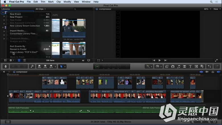 Final Cut Pro 10.2.x基础入门训练视频教程Getting Started with Final Cut Pro 10...  灵感中国网 www.lingganchina.com