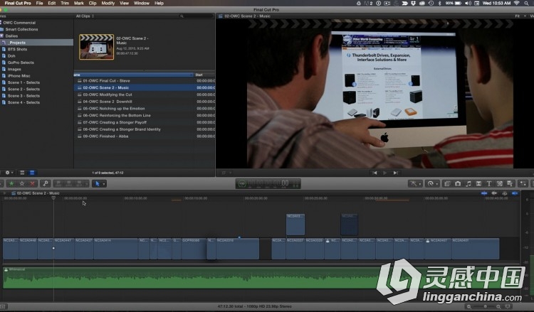 Final Cut Pro X商业剪辑技巧视频教程Ripple Training Commercial Editing Techniques  灵感中国网 www.lingganchina.com