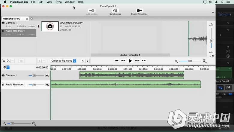 Final Cut Pro X声音同步技术训练视频教程 Final Cut Pro X Guru Sync Sound Workflow  灵感中国网 www.lingganchina.com