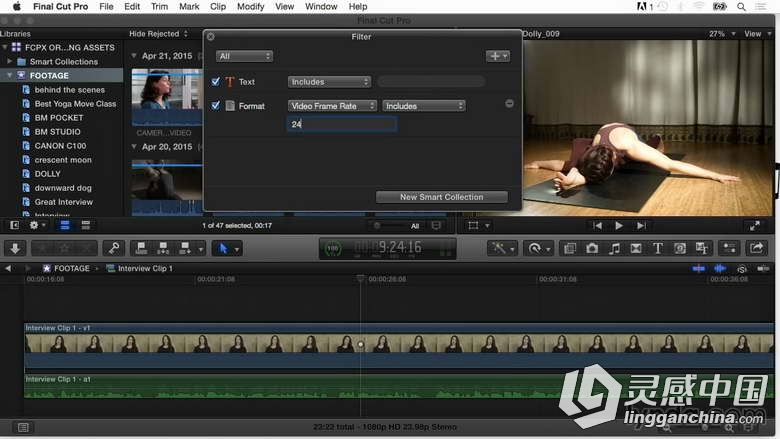 Final Cut Pro X高效剪辑技巧视频教程 Final Cut Pro X Guru Organizing Assets  灵感中国网 www.lingganchina.com