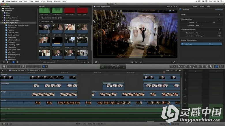 Final Cut Pro X婚礼剪辑实例训练视频教程CreativeLive Final Cut Pro X with Vane...  灵感中国网 www.lingganchina.com