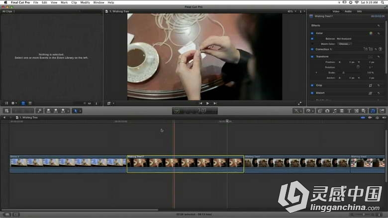 Final Cut Pro X婚礼剪辑实例训练视频教程CreativeLive Final Cut Pro X with Vane...  灵感中国网 www.lingganchina.com