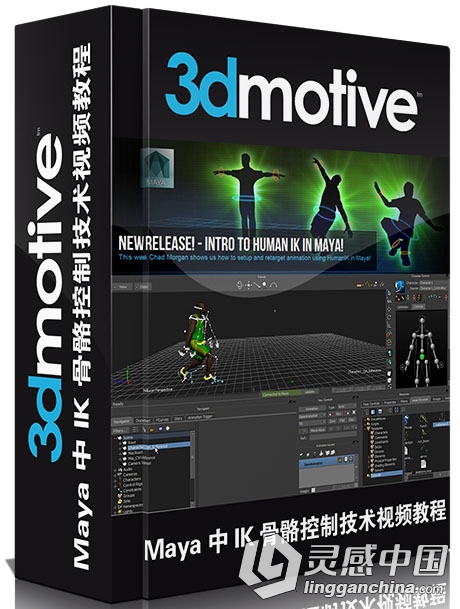 Maya中IK骨骼控制技术视频教程 3DMotive Intro to Human IK in Maya  灵感中国网 www.lingganchina.com