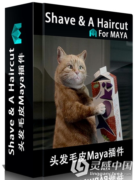 JoeAlter Shave A Haircut头发毛皮Maya插件V9.0.45版  灵感中国网 www.lingganchina.com