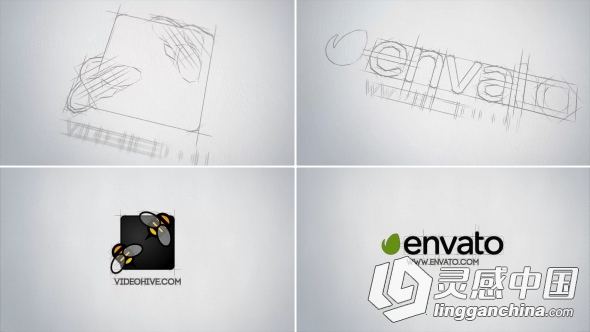 草图绘画Logo演绎动画AE模板 Videohive Sketch Logo Reveal  灵感中国网 www.lingganchina.com