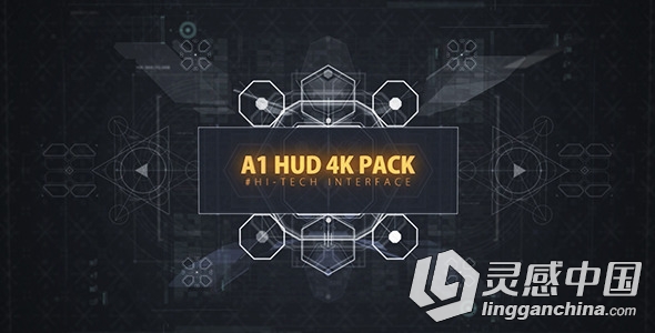 HUD数字科幻平视特效动画AE模板 Videohive A1 HUD 4K PACK  灵感中国网 www.lingganchina.com