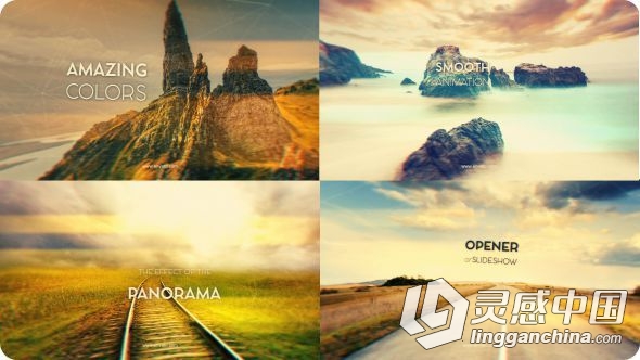 全景展示特效动画AE模板 Videohive Panoramic Opener  灵感中国网 www.lingganchina.com