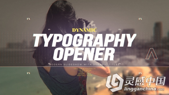 极简强烈风格化包装动画AE模板 Videohive Dynamic Typography Opener  灵感中国网 www.lingganchina.com